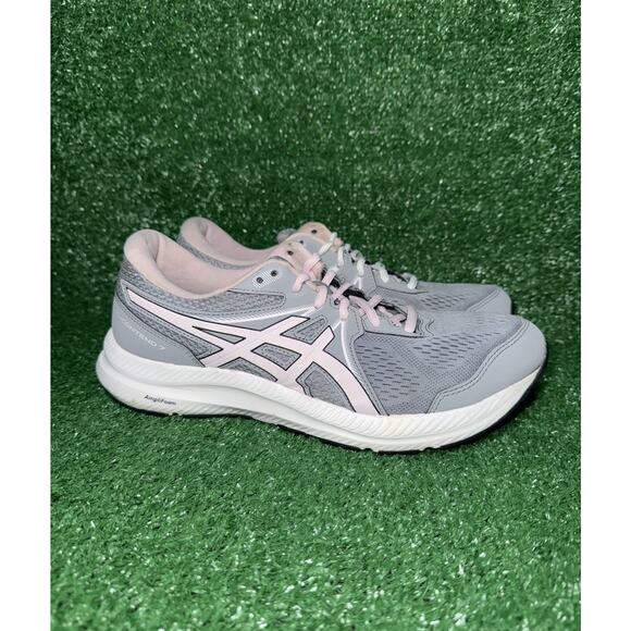 ASICS Gel Contend 7 Womens Size 11 Wide White Pink Athletic Sneaker Running Shoe - Picture 1 of 12